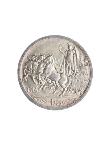 Vittorio Emanuele III (1900-1943) - 5 Lire 1914 Roma, Quadriga briosa.